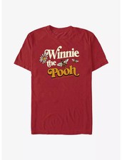 Disney Winnie The Pooh Bear Bees T-Shirt Unisex Red