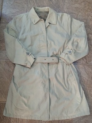 Vintage Allegri Italian Classic Trench Coat Olive / Tan Size 44 Waterproof, Belt