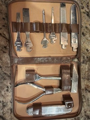 Vintage Solingen Germany Precision Tool Set Leather Case Near Complete