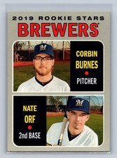 2019 Topps Rookie stars #88 Corbin Burnes & Nate Orf