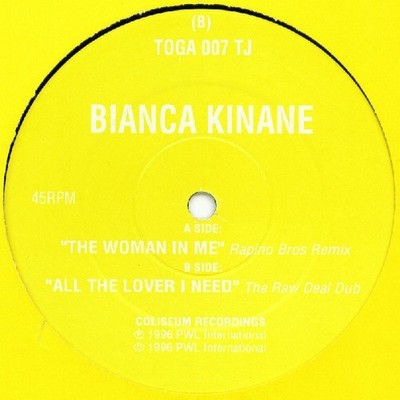 Bianca Kinane - The Woman In Me - UK 12'' Vinyl - 1996 - Coliseum Recordings