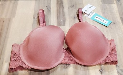 Dorina Women's Adele Light Padded Comfort Fit Soft Bra, D17165A - Pink Size 36D