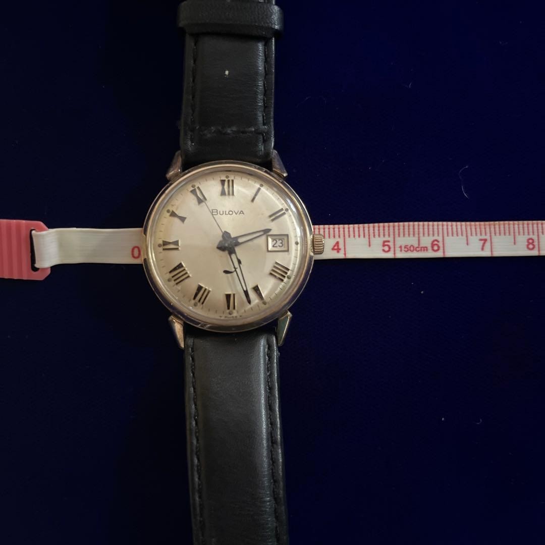 Bulova Vintage 1960s 10K Gold Filled Manual Wind Wristwatch with Date Used image 4