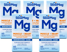 Slow Mag Magnesium Chloride and Calcium, 60 Tablets Each Value Pack of 5 