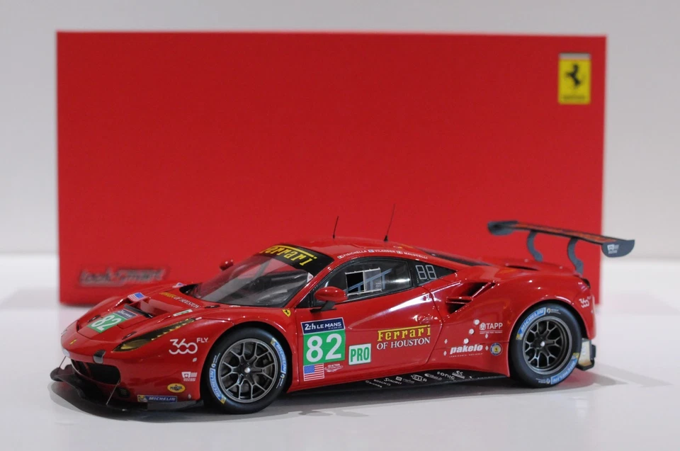 LOOK SMART FERRARI 488 GTE RISI COMPETIZIONE #82 2016 24H LE MANS SCALE 1:18 LS1 - Image 3 of 4
