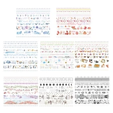 10 pieces Aesthetic Masking Tape Stickers Scrapbooking Supplies