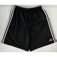 Boys Adidas Black Athletic Shorts Size XL with White Stripes