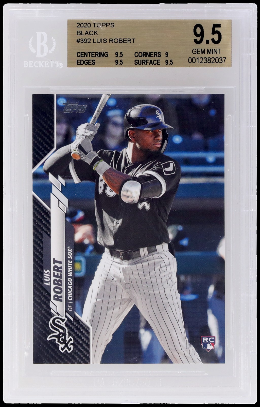 2020 Topps Luis Robert #392 BGS 9.5 RC Black /69 Baseball Gem Mint