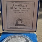 The Washington Mint Half-Pound Silver Eagle Round 8 oz Silver Collectible