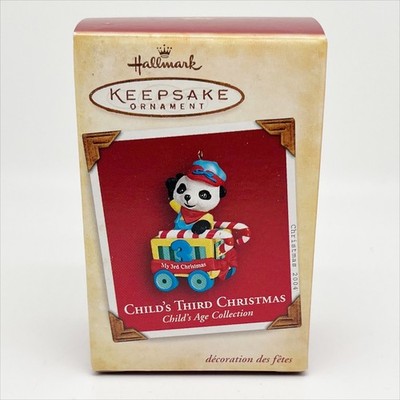 New in Box 2004 Hallmark Keepsake Ornament Child's Third 3rd Christmas Panda