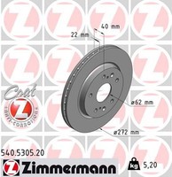 2X Bremsscheibe Coat Z Zimmermann 540.5305.20 FüR Suzuki Swift NZ FZ 4 AZG412