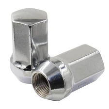 23 Chrome 1/2-20 Acorn Lug Nuts 1.77" Tall for Jeep JL Factory Wheels on JK