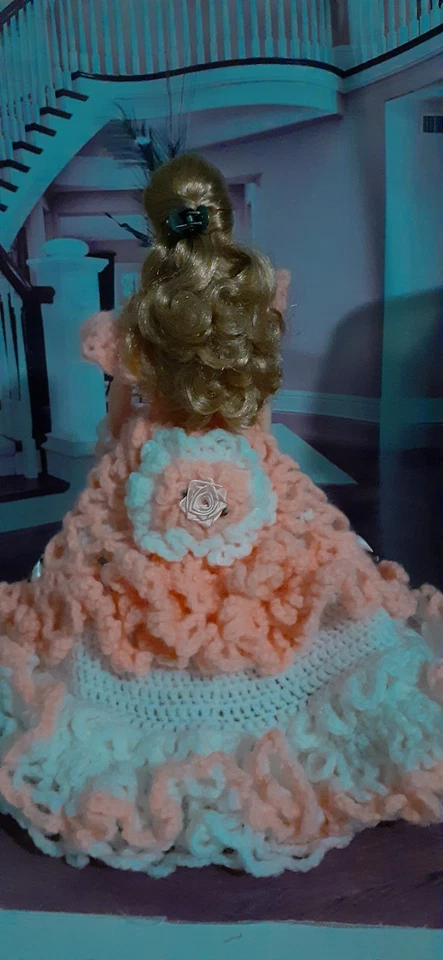 VESTIDO + MUÑECA Ganchillo Hilo Lana Hecho a Mano Foto 3 de 4