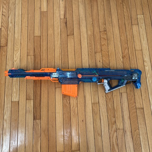 NERF N-Strike Elite CENTURION Mega Series Red Orange Sniper Rifle Dart Blaster - Jeux & Jouets