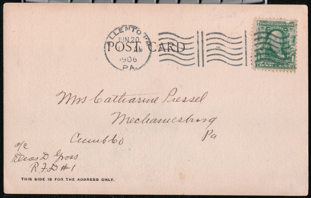 ALLENTOWN PA Adelaide Silk Mills Antique Albertype B&W Postcard Early