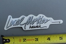 LOCAL MOTION Hawaii Surfboards Clear Silver OG 80's LM1A Vintage Surfing STICKER