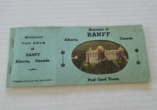 Vintage Banff Alberta Canada Miniature Postcard View Album 10 Postcards