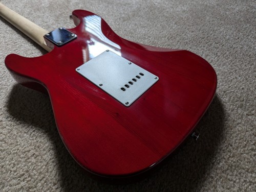 Monoprice Cali DLX Plus Solid Ash Electric Guitar - Cherry Burst, With Gig Bag - Picture 5 of 9