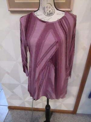 VERA WANG-PINK-3/4 SLEEVE-TEXTURED/DISTRESSED