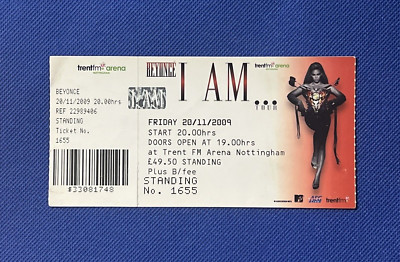 Beyoncé Live  I Am  Tour 20 Nov 2009 Nottingham Complete Concert Ticket