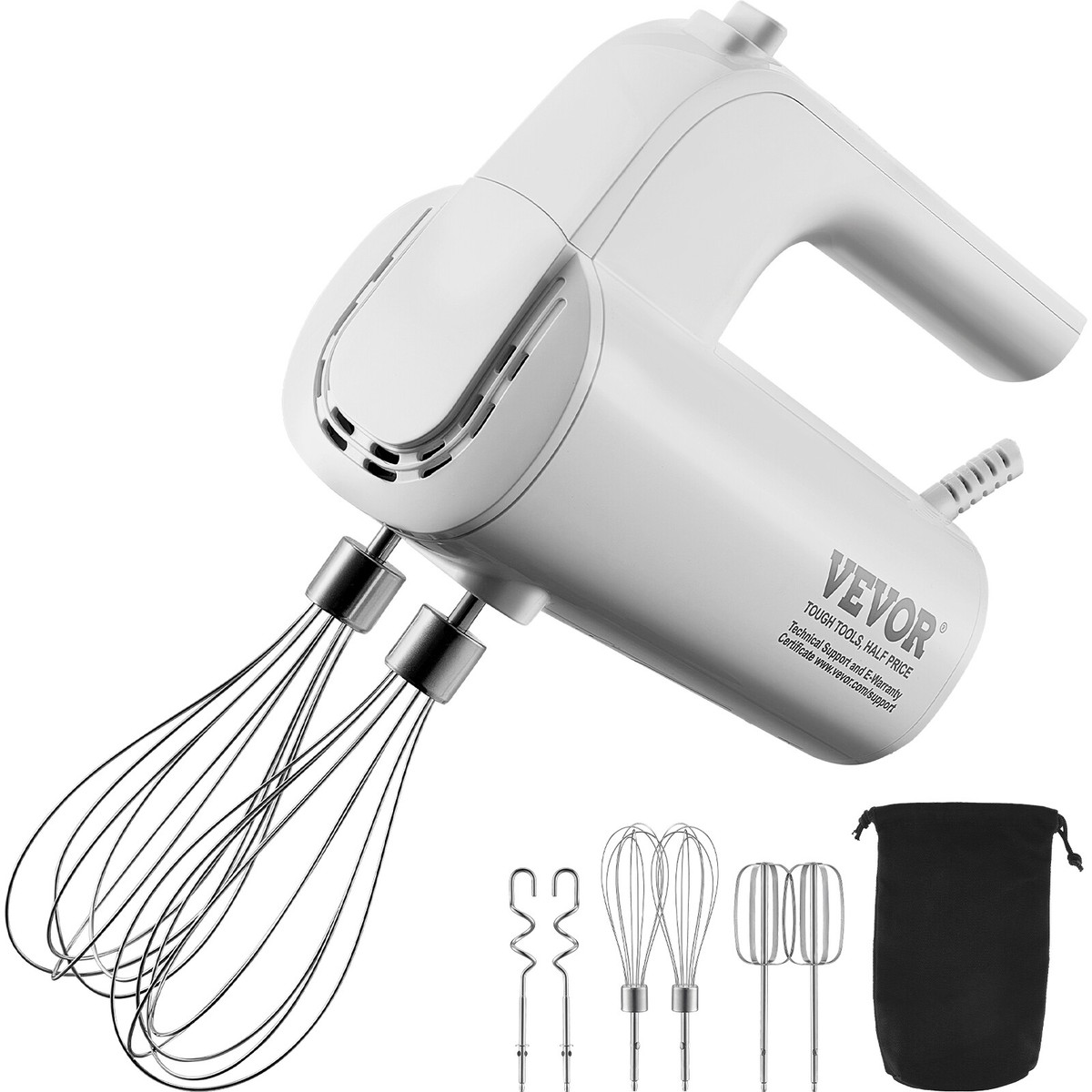 VEVOR Digital Electric Hand Blender Mixer 5-Speed 200W Handheld