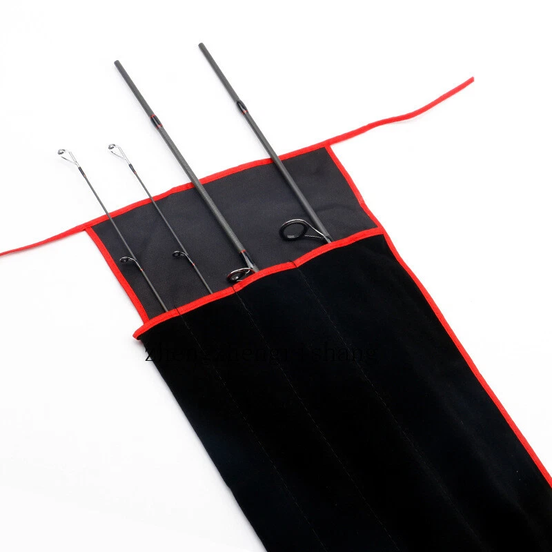 Flannelette vara de pesca com mosca capa vara meia luva vara estojo bolsa protetora - Imagem 4 de 4