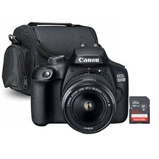 Canon EOS 2000D / Rebel T7 DSLR Camera with EF-S 18-55mm Lens + 64GB Card + Case