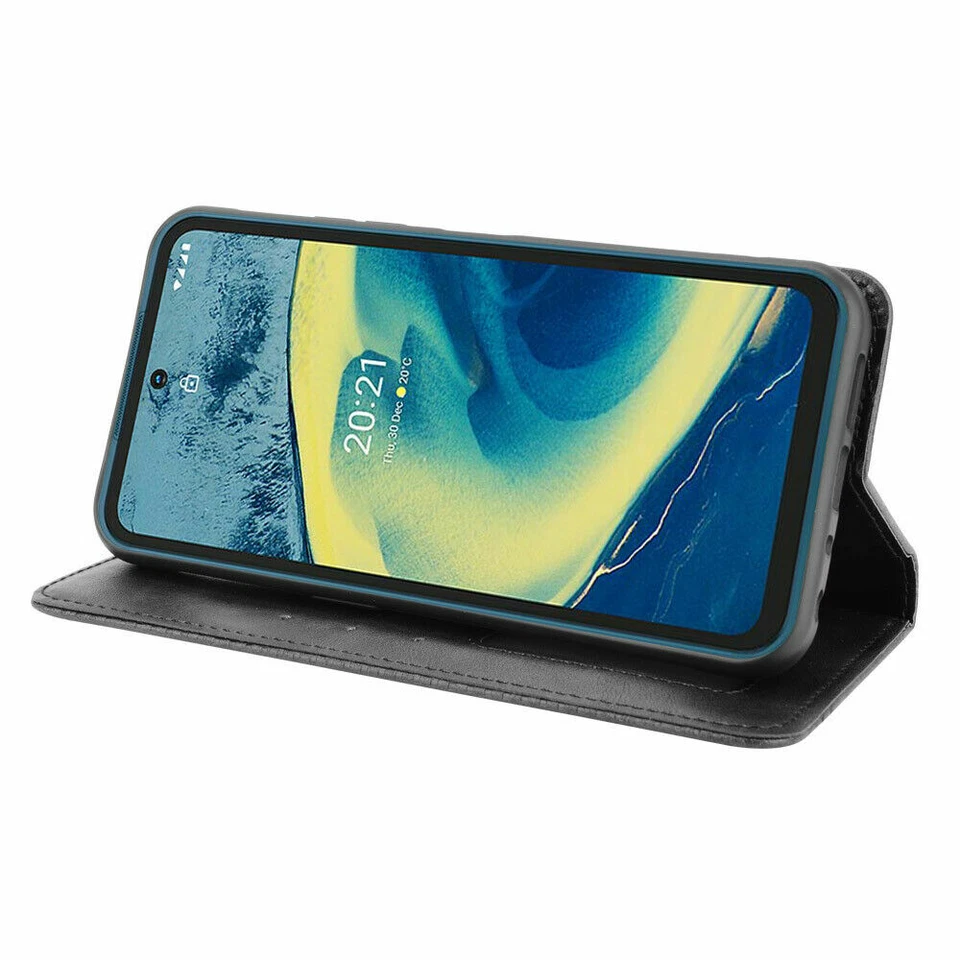 For Nokia XR20 Case Shockproof Magnetic Flip PU Leather Wallet Card Stand Cover - Image 4 of 4