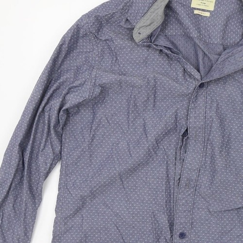 Selected Mens Blue Cotton blend Size 16 Collared - Picture 8 of 12
