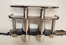 Heavy Duty Chrome Stainless Steel 5" Boat or Dock Pop-Up Tie Down Cleat HM5352-5