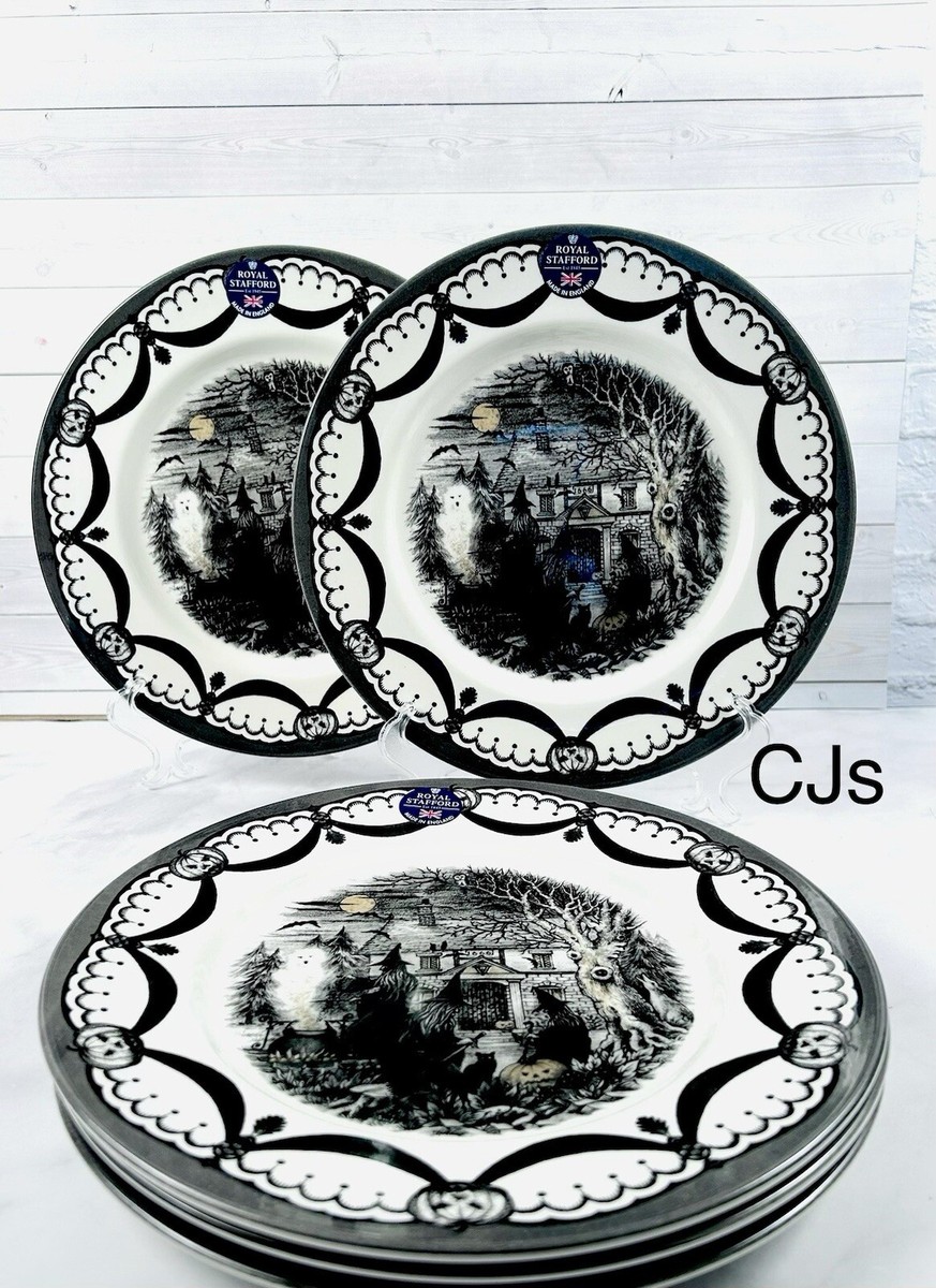Halloween Royal Stafford Witch Coven Dinner Plates Set Of 6 New | eBay