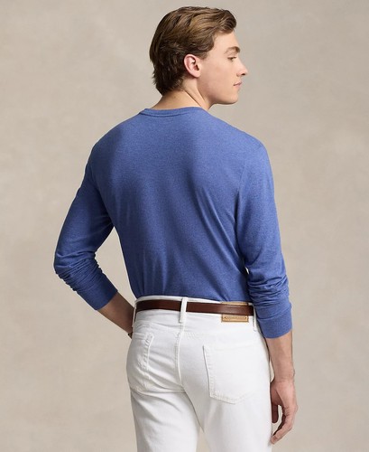 NWT - Polo Ralph Lauren Men's Classic-Fit Jersey Long-Sleeve T-Shirt, Blue Sz M - Picture 5 of 7