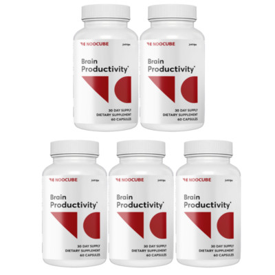 Noocube - Healthy Brain Support Supplement, Premium Formula- 5 Bottles