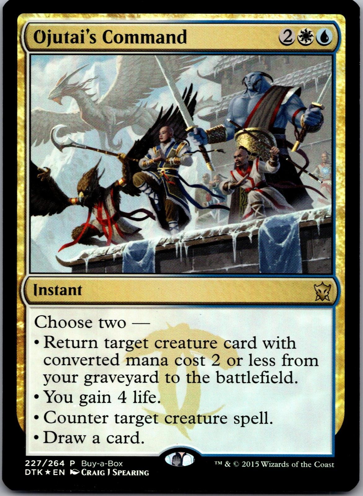 Ojutai's Command 227 Promo Buy-A-Box Promos Magic: The Gathering Foil LP