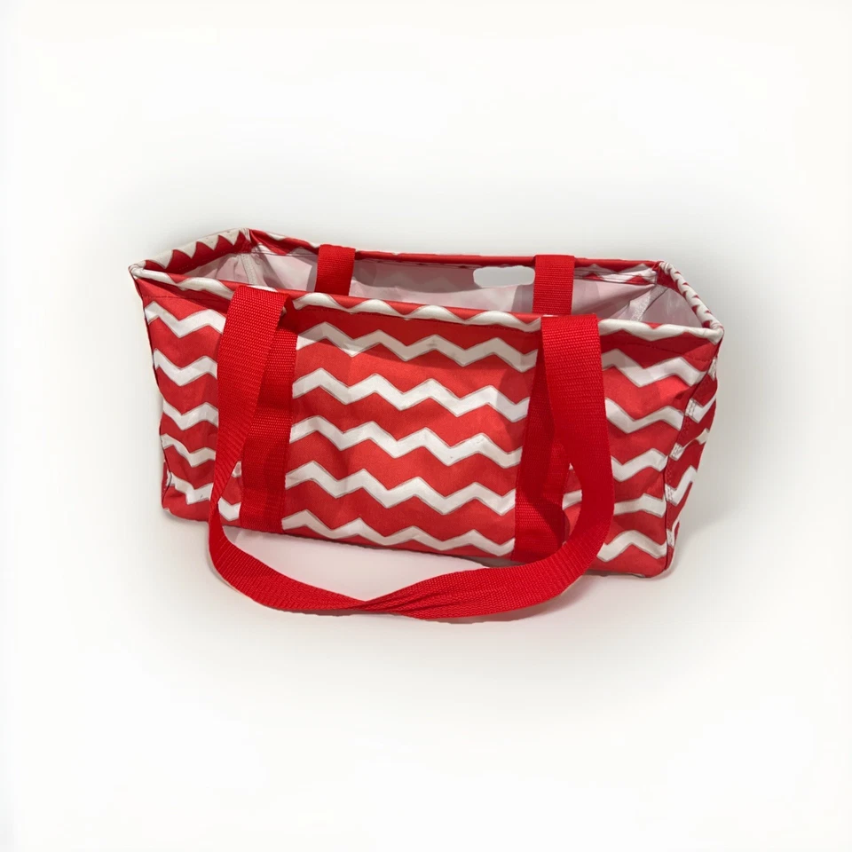 Bolso de Mano Thirty-One Plegable Talla Mediana, Rojo y Blanco Foto 2 de 4