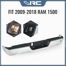 Chrome Rear Bumper For 2009-2018 Dodge Ram 1500 W Dual Exhaust Sensor Holes Chrome Rear Bumper For 2009-2018 Dodge Ram 1500 W Dual Exhaust Sensor Holes