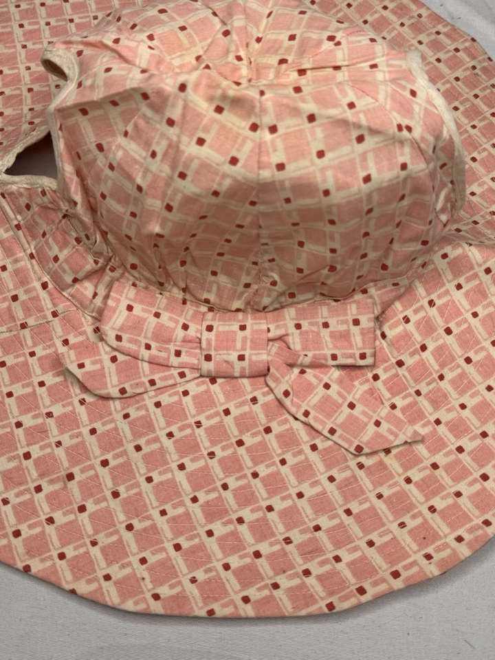 SOMBRERO GORRO Algodón Vintage Antiguo Niño’s 1930’s Cola de Caballo Foto 2 de 4