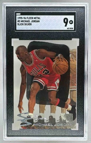 6019890 Michael Jordan 1995 Fleer Metal #3 Slick Silver SGC 9