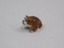 VINTAGE MINIATURE CERAMIC ENGLISH BULLDOG FIGURINE HAGEN RENAKER EXCELLENT CON