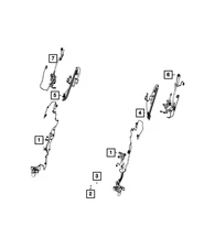 Genuine Mopar Front Door Wiring Left 68276211AE