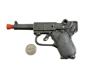 Vintage Stevens No. 500 Luger Replica Cast Iron Cap Gun