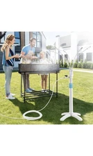 Standing Outdoor Misting Cooling System – 5 Adjustable Nozzles, 8M Hose, Cooling