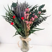 128 PCS Mix Dried Eucalyptus & Lavender Flowers Bundles for Shower, 17'' Natu...