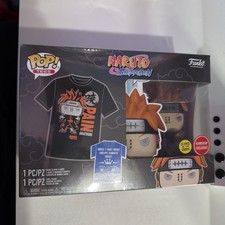 Funko Pop! Naruto Shippuden Akatsuki Pain GITD #934 W/T-shirt (M) Bundle Box