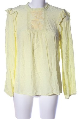 RAINBOW Langarm-Bluse Damen Bluse Gr. DE 40 blassgelb Casual-Look