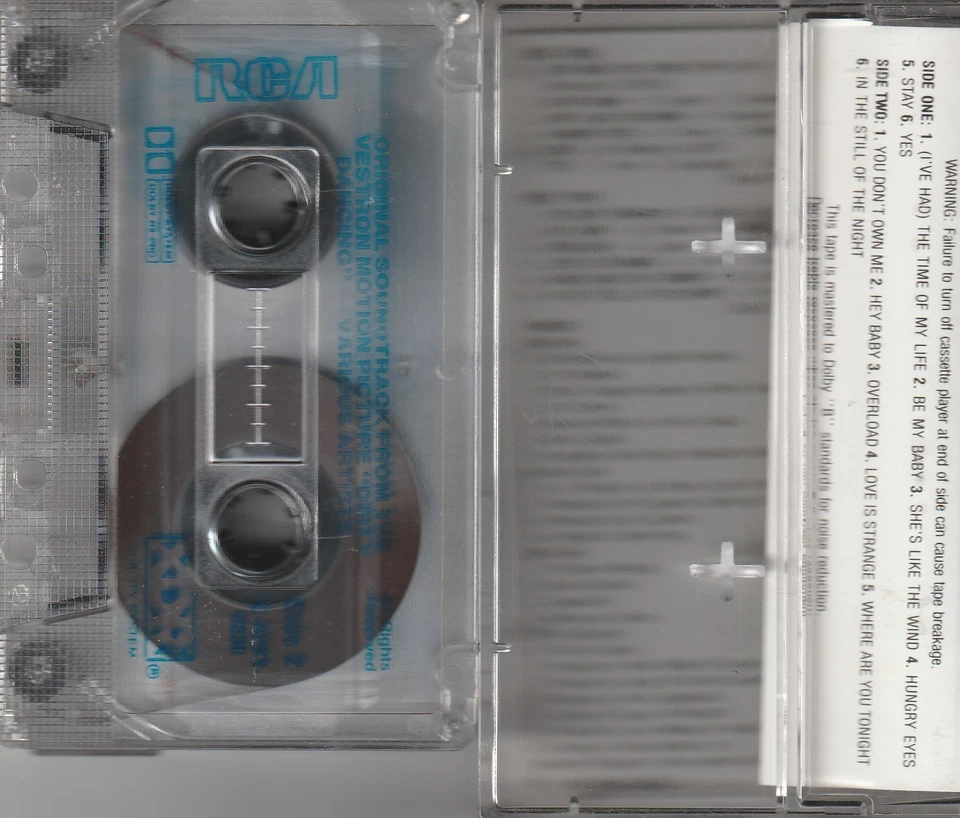 Various – Dirty Dancing Original Soundtrack Cassette Tape - Image 2 of 2