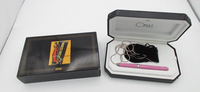Omas Diva High Tech Ballpoint Pen w/ Chain Box Pink READ