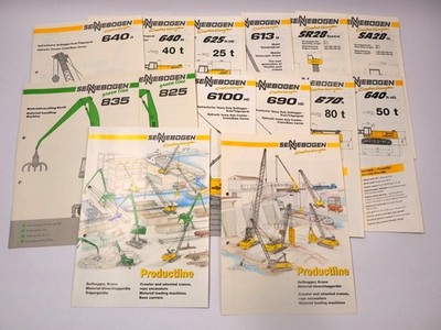 15 x brochure Sennebogen rope excavator crane handling machine technology Data 1990s
