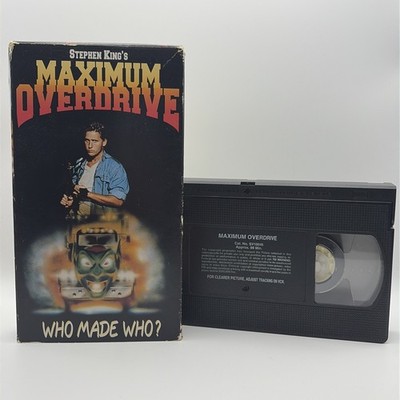 Maximum Overdrive VHS Tape Who Made Who? 1986 Cult Classic Sci-Fic Horror Film