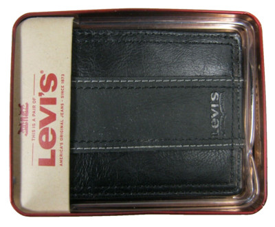 Levi's Men's Trifold Leather Wallet Black 31LV2414 | eBay